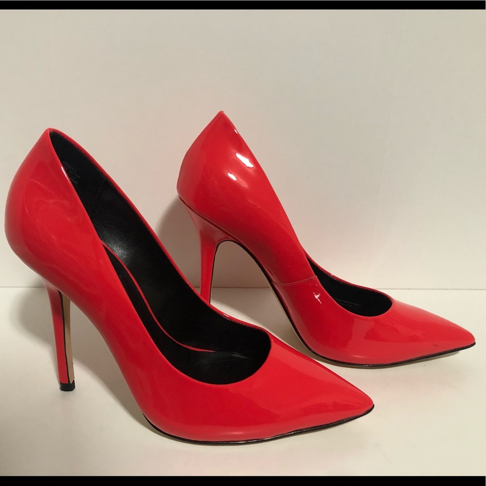 Pinkish Red High Heels Sexy Pumps